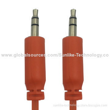 Audio Extension Cable, Molding, Nickel-plated, Half-shiny, Half Matte, 3.5SP Male-Female